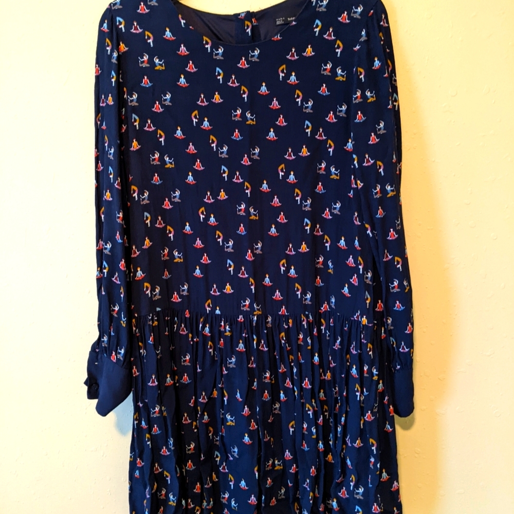 ZARA YOGA PRINT SHORT DRESS